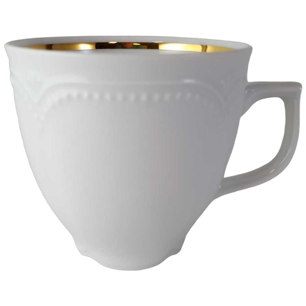 Kaffeetasse Tasse Goldrand Graf von Henneberg Viktoria weiß mit