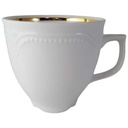 Kaffeetasse Tasse Goldrand Graf von Henneberg Viktoria weiß mit
