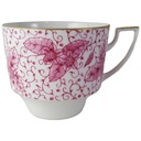 Kaffeetasse Tasse Goldrand Pirkenhammer Rosa Blumendekor Blumen