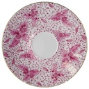 Untertasse für Kaffee Goldrand 15 cm Pirkenhammer Rosa Blumendekor Blumen