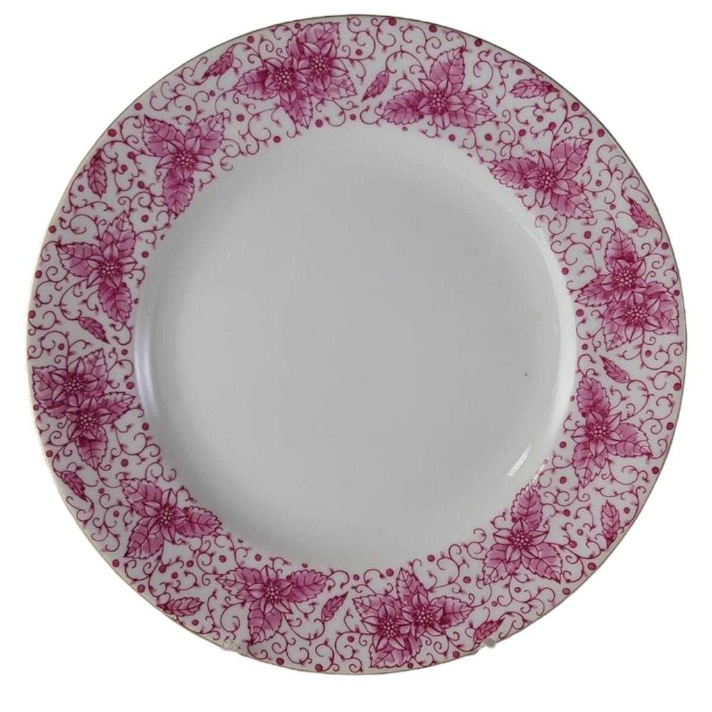 [45813695] Kuchenteller Dessertteller Goldrand 19,3 cm Pirkenhammer Rosa Blumendekor Blumen