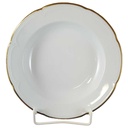 Suppenteller Goldrand 22,5 cm Graf von Henneberg Viktoria weiß mit