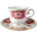 Mokkatasse mit Untertasse Tasse Espressotasse Goldrand Seltmann Weiden Royal China gebraucht - sehr gut