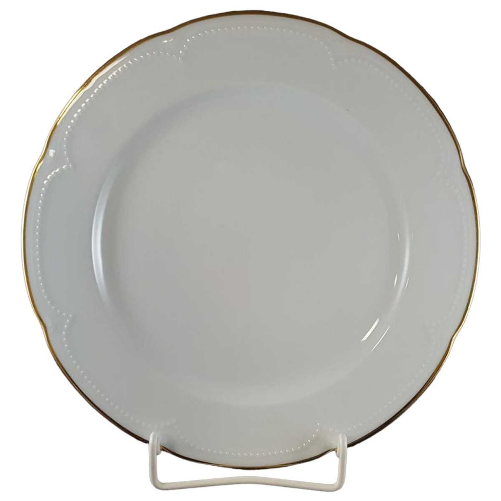 Speiseteller Essteller Goldrand 26,3 cm Graf von Henneberg Viktoria weiß mit