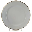 Speiseteller Essteller Goldrand 26,3 cm Graf von Henneberg Viktoria weiß mit
