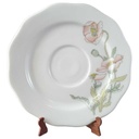 Untertasse für Kaffee Tee/Kaffee 15,3 cm Villeroy & Boch Gallo Secunda Roter Mohn gebraucht - akzeptabel