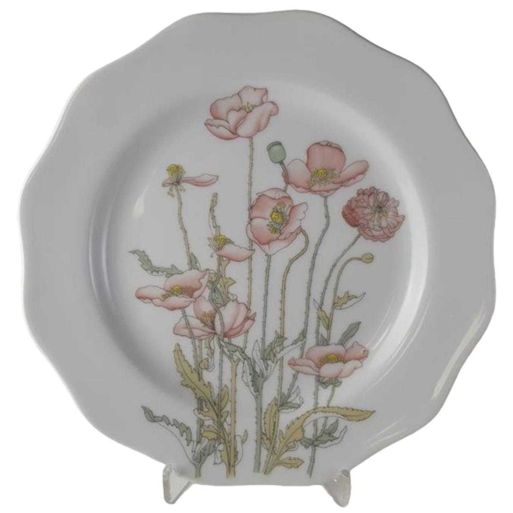 Kuchenteller 21 cm Villeroy & Boch Gallo Secunda Roter Mohn gebraucht - gut