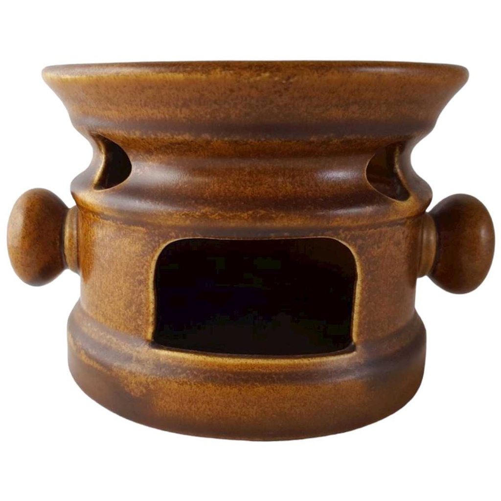 [45813738] Teekanne Stövchen Staffel Gerz Gerzit Stoneware Braun gebraucht - gut