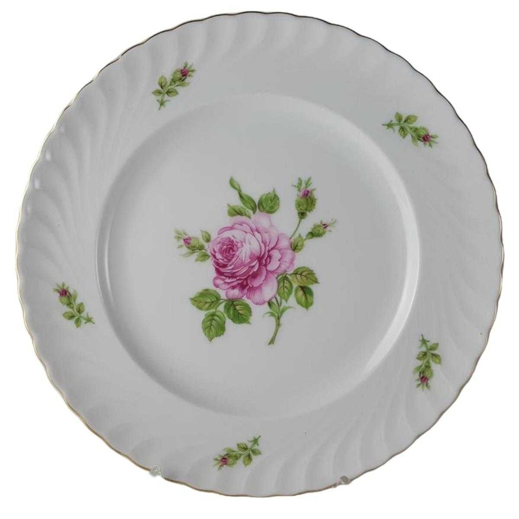[45813739] Kuchenteller Dessertteller Frühstücksteller 19,7 cm Royal Tettau Annette Rote Rose