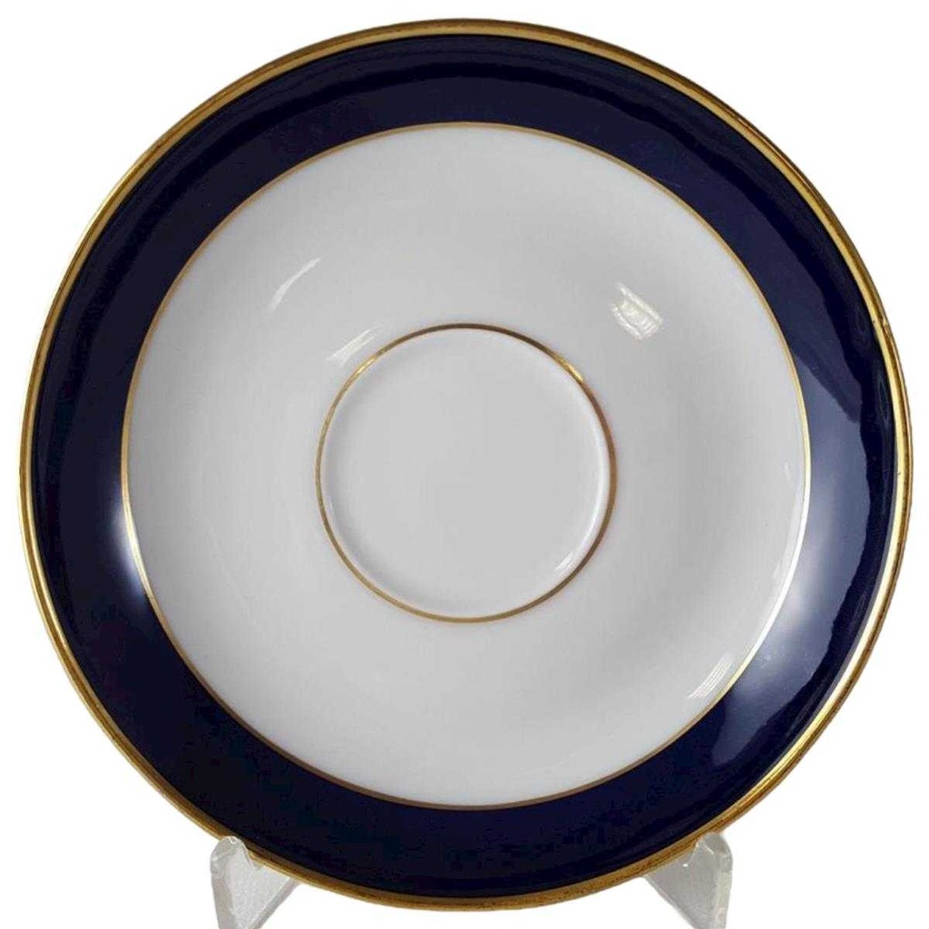 Untertasse für Kaffee Goldrand 13,8 cm Eschenbach Alte Formen Echt Kobalt Typ 3