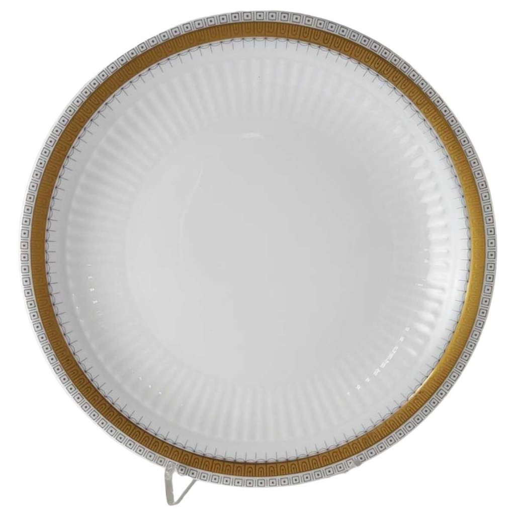 Kuchenteller Dessertteller Frühstücksteller 19,7 cm Seltmann Weiden Vohenstrauß Grau Gold Dekor