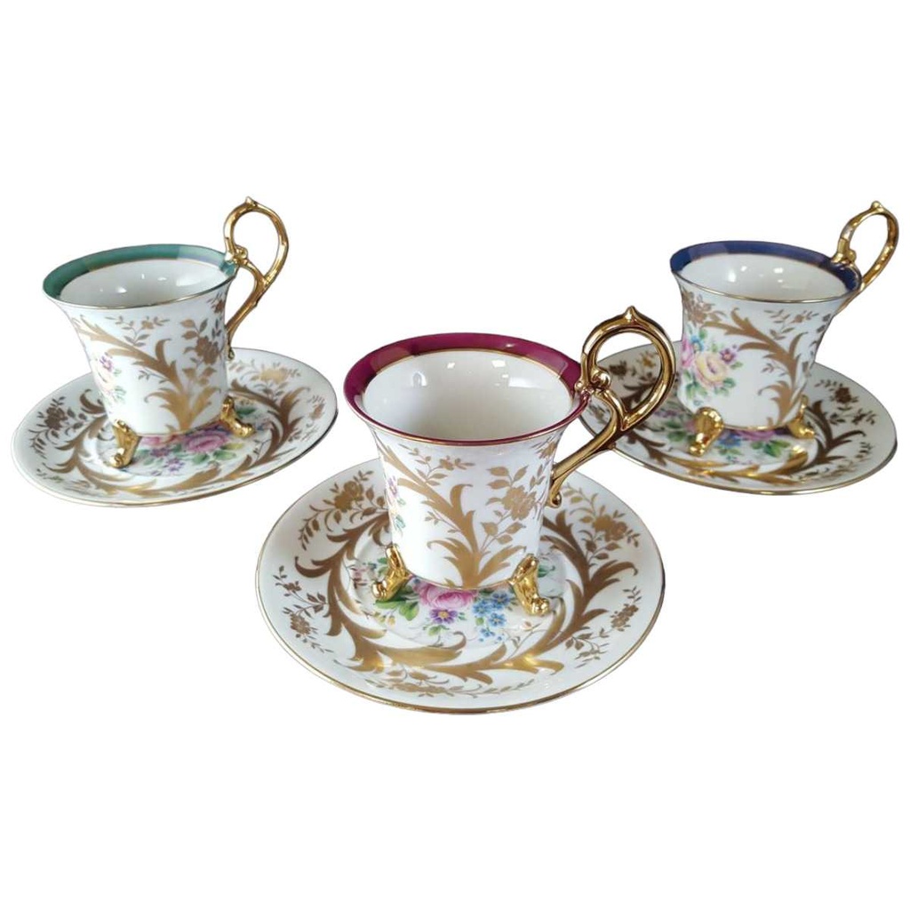 [45813779] Sammeltasse mit Untertasse OHC Ohashi China 1932 Blumen