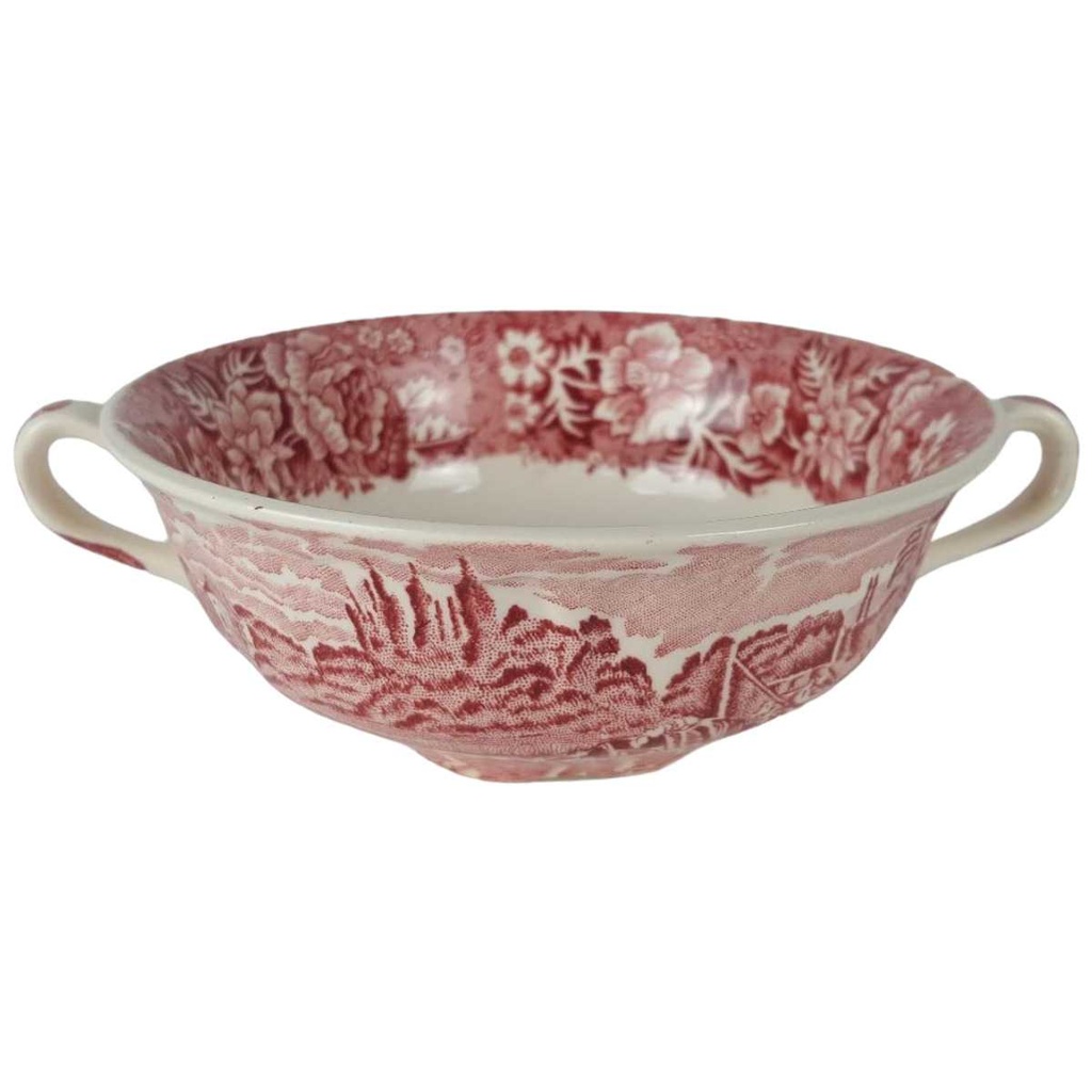 [458137994] Suppentasse Palissy Thames River Scenes Rot