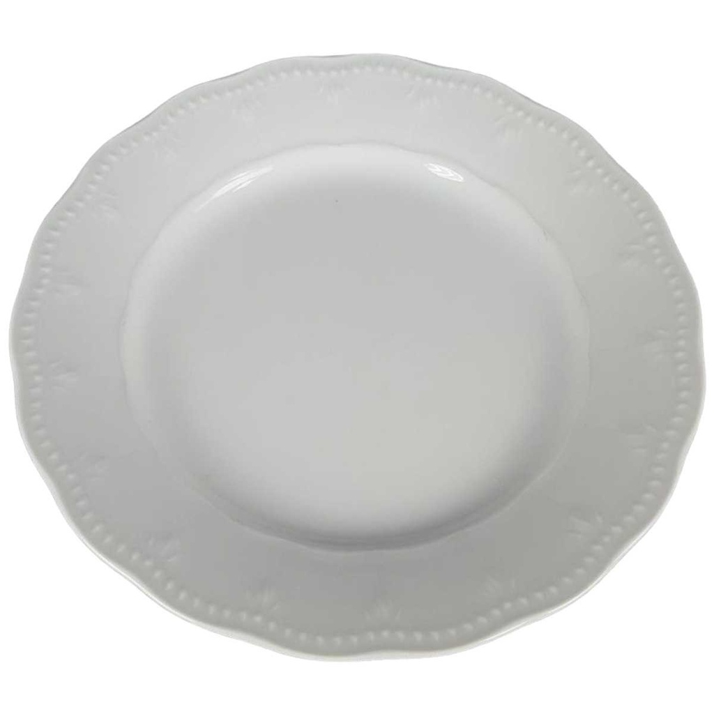 [458138022] Kuchenteller Dessertteller 19,2 cm Karolina Fine Royal Weiß gebraucht - akzeptabel