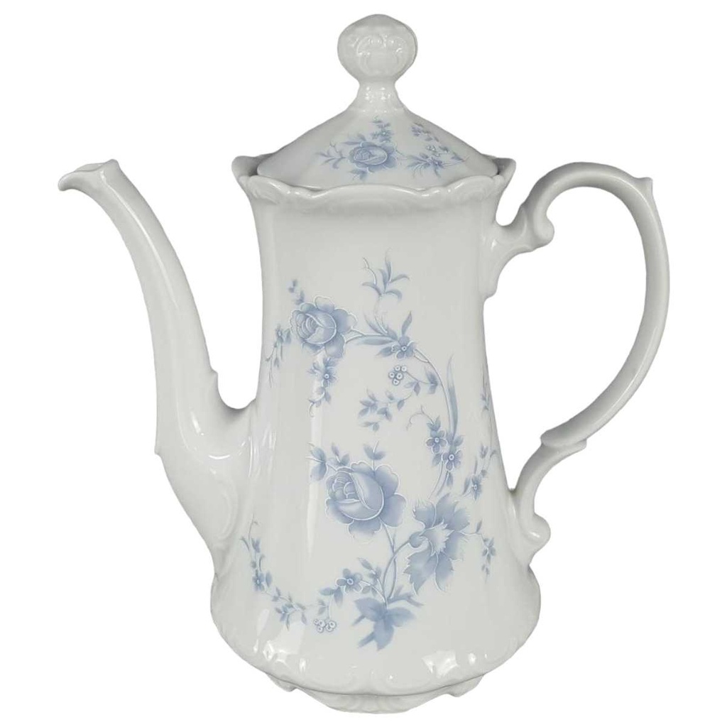 Kaffeekanne 1,2 L Mitterteich Form 2000 Blaue Blumen gebraucht - sehr gut