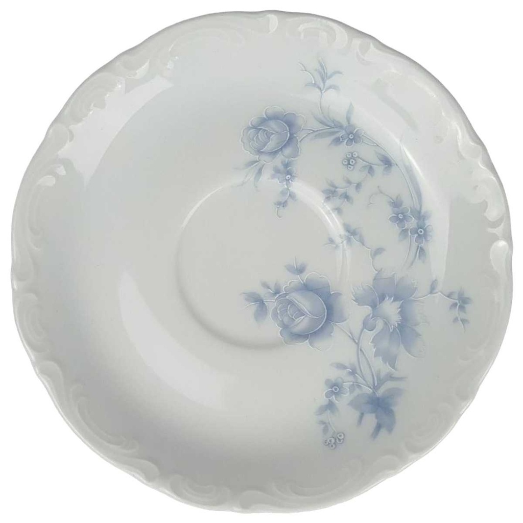[458138029] Untertasse für Kaffee 14,6 cm Mitterteich Form 2000 Blaue Blumen gebraucht - sehr gut