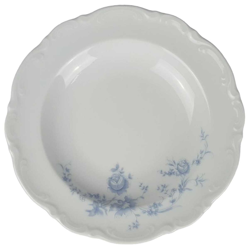 Suppenteller 22,5 cm Mitterteich Form 2000 Blaue Blumen