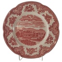 Kuchenteller Dessertteller 20,3 cm Johnson Bros Old Britain Castles Rot gebraucht - akzeptabel