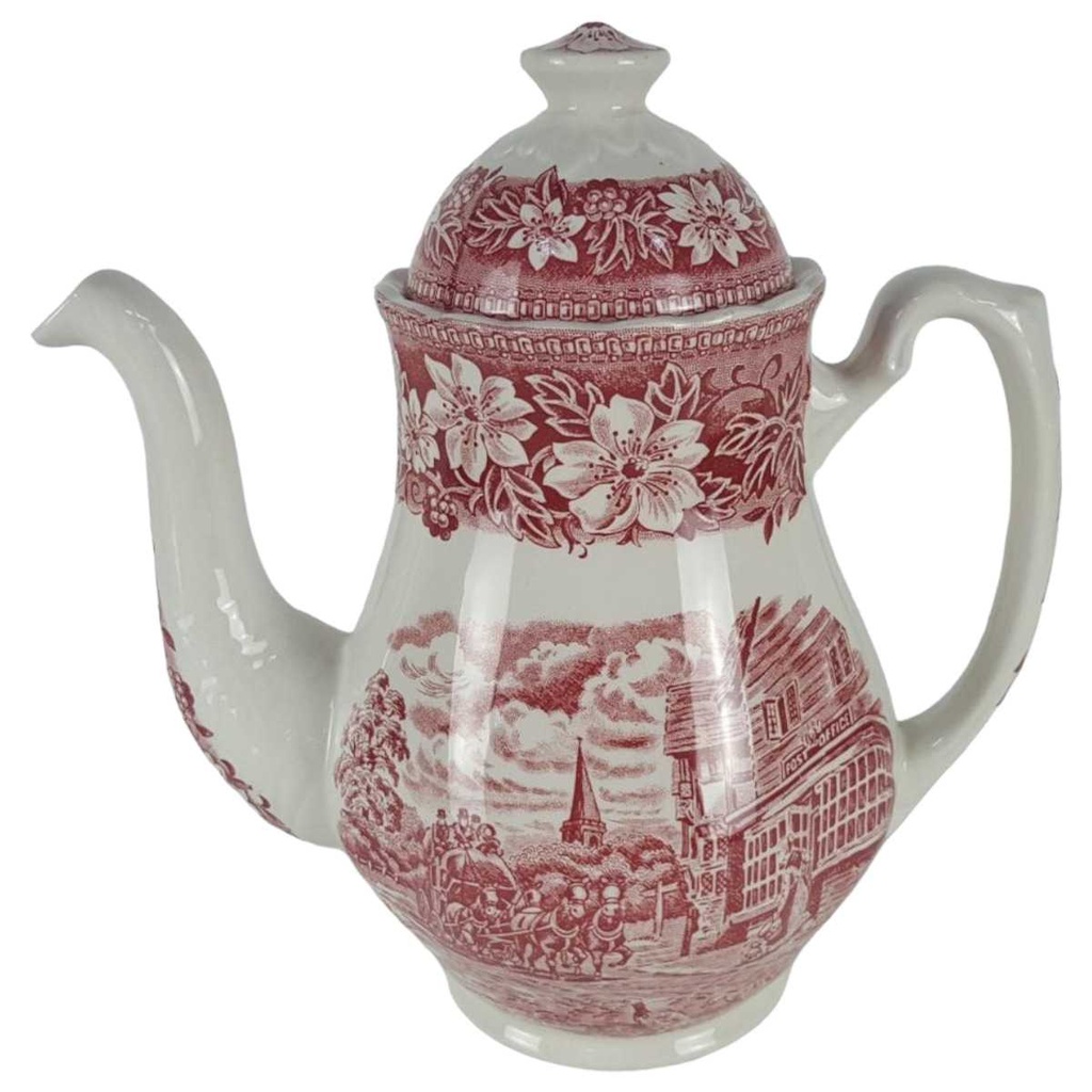 [458138230] Kaffeekanne 1,3 L Royal Tudor Coaching Taverns Rot gebraucht - sehr gut