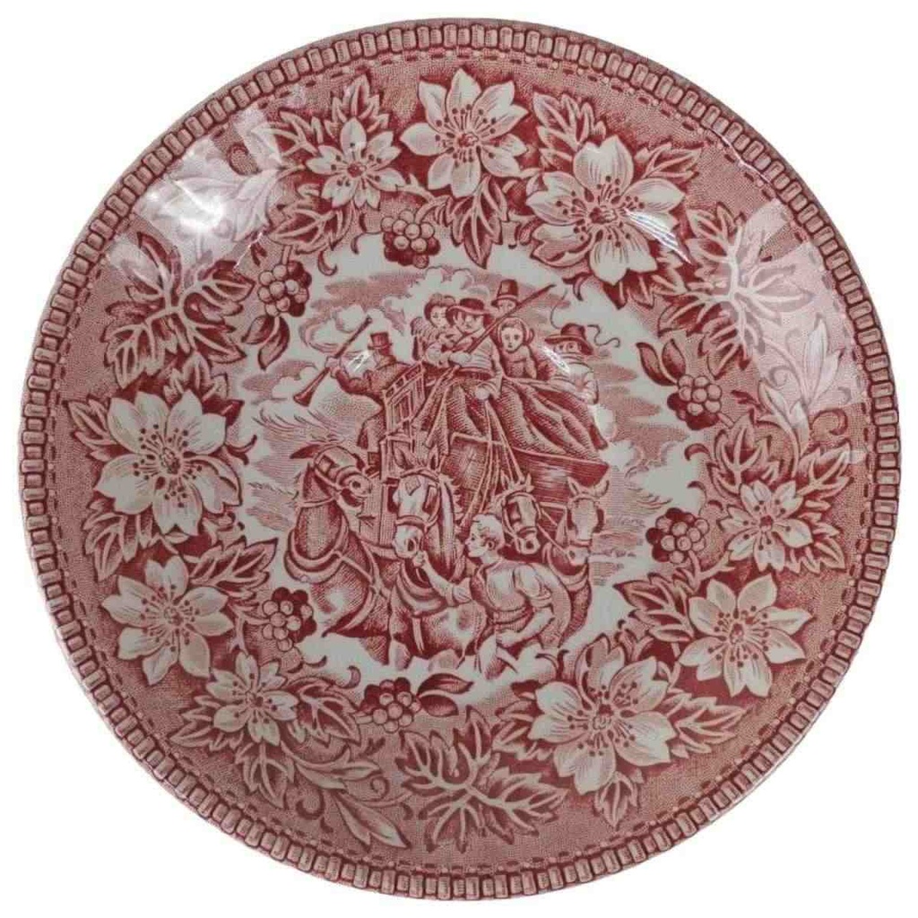 Untertasse für Kaffee 14,5 cm Royal Tudor Coaching Taverns Rot