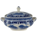 Schüssel Ragoutterrine mit Henkeln Deckel 1,8 L Royal Sphinx Maastricht Old England Blau gebraucht - sehr gut