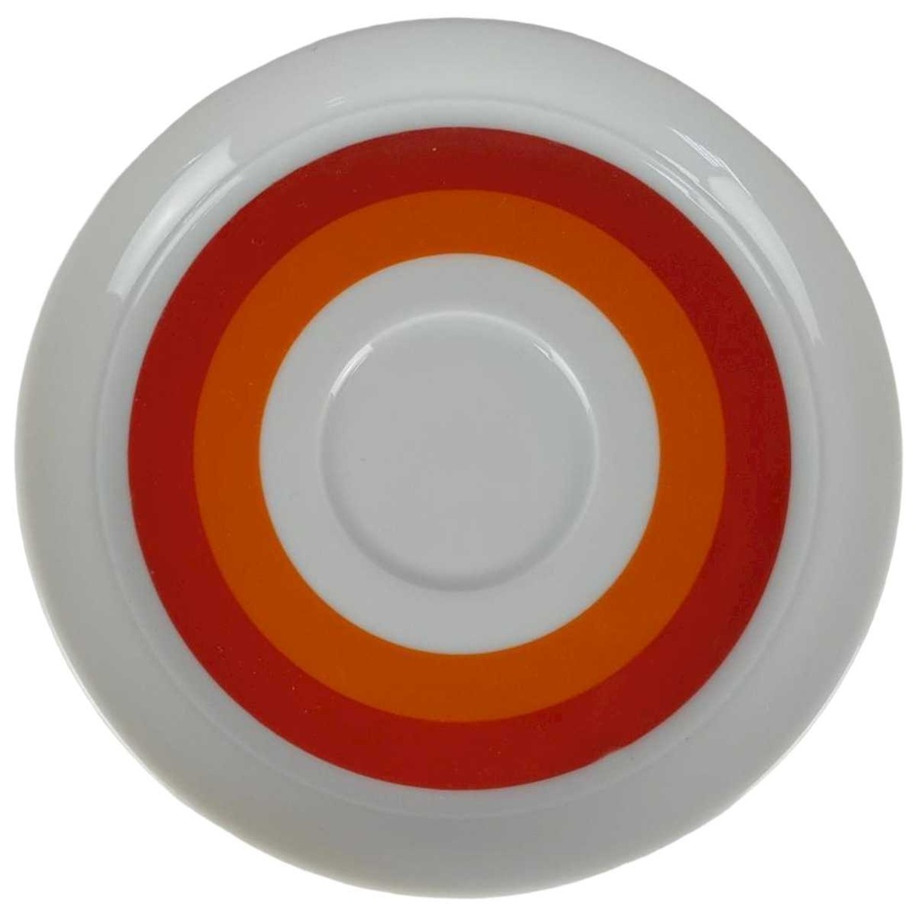 Untertasse für Kaffee 14,5 cm Winterling Marktleuthen Retro Rot Orange gebraucht - gut