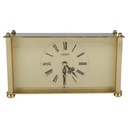 Pallas Heges Quartz Buffet Uhr Tischuhr Messing 21 cmx11,9 cm