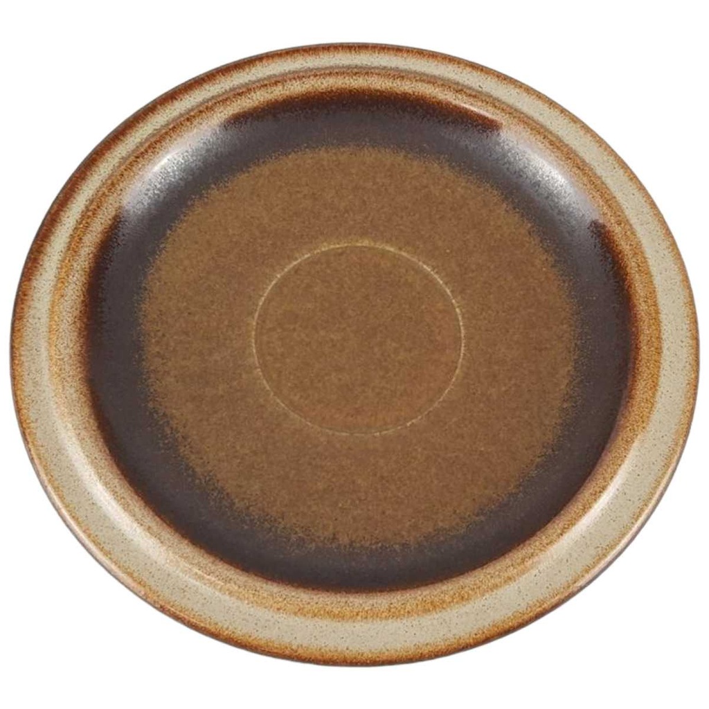 [458138264] Untertasse für Kaffee 15,1 cm Gerz Dekor graubraun Gerzit braun gebraucht - gut