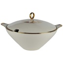 Suppenterrine Suppenschüssel Golddekor 3,5 L Bareuther Elfenbein Beige gebraucht - gut