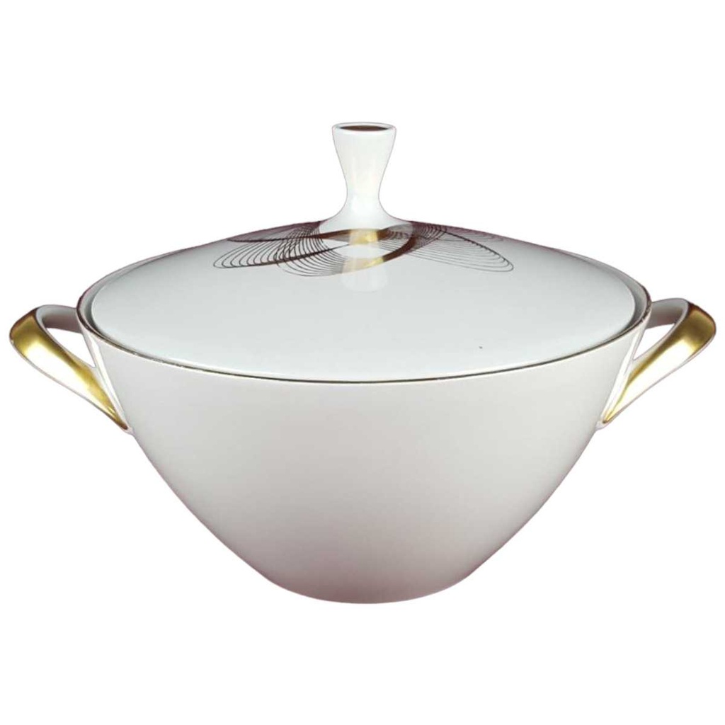Terrine Goldrand 1,6 L Mitterteich Form 3953 weiß gebraucht - gut