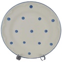 Kuchenteller Dessertteller 20,3 cm Schramberg Polka blaue Punkte gebraucht - gut