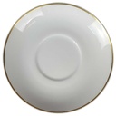 Untertasse für Mokka Goldrand 12,5 cm Tirschenreuth Schildkröten Motiv Goldmotiv Weiß gebraucht - neuwertig