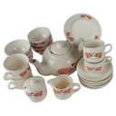UdSSR ZiK Konakovo Porzellanmanufaktur Teeservice Keramik Set 21 tlg Vintage