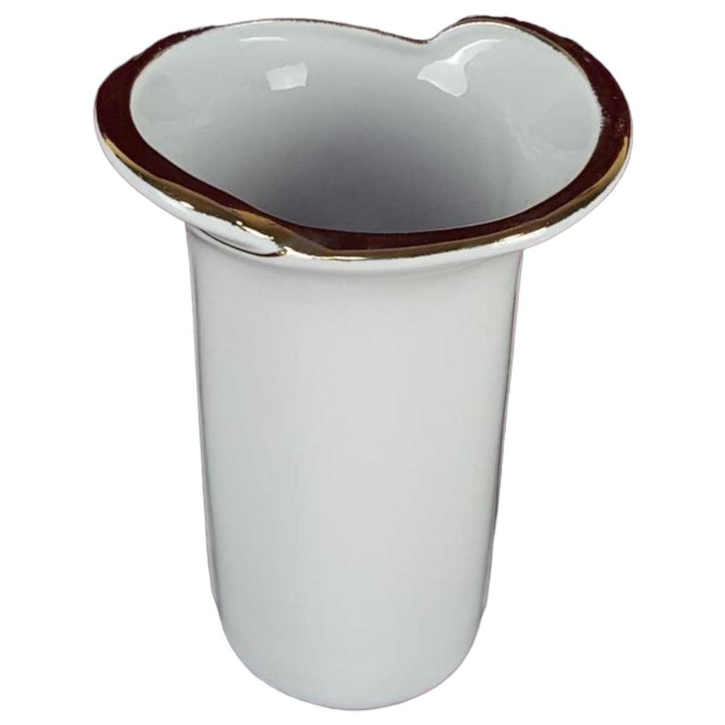 [458138480] Vase Blumenvase mit Golddekor 11,7 cm Fena Porzellan Einzelteile gebraucht - gut