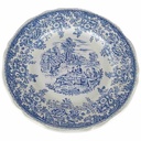 Speiseteller Essteller 25,8 cm English Style Blau gebraucht - gut