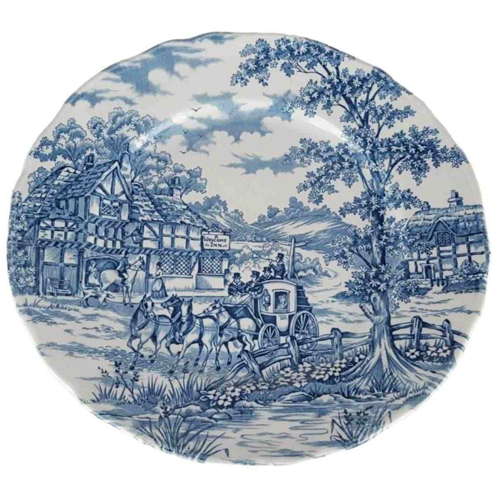 [458138491] Speiseteller Essteller 25 cm Alfred Meakin Coaching Days Blau gebraucht - akzeptabel