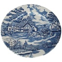 Speiseteller Essteller 24,4 cm English Style Luneville France Blau