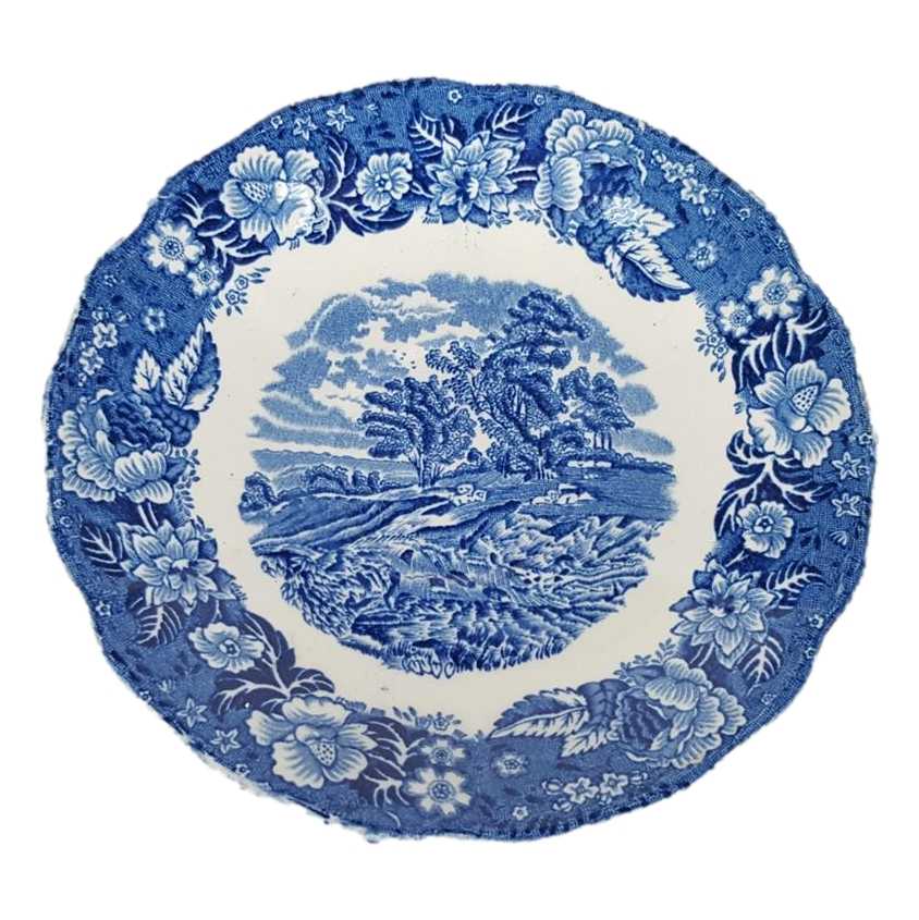 [458138493] Untertasse für Tee/Kaffee 15 cm Palissy Thames River Scenes Blau gebraucht - gut