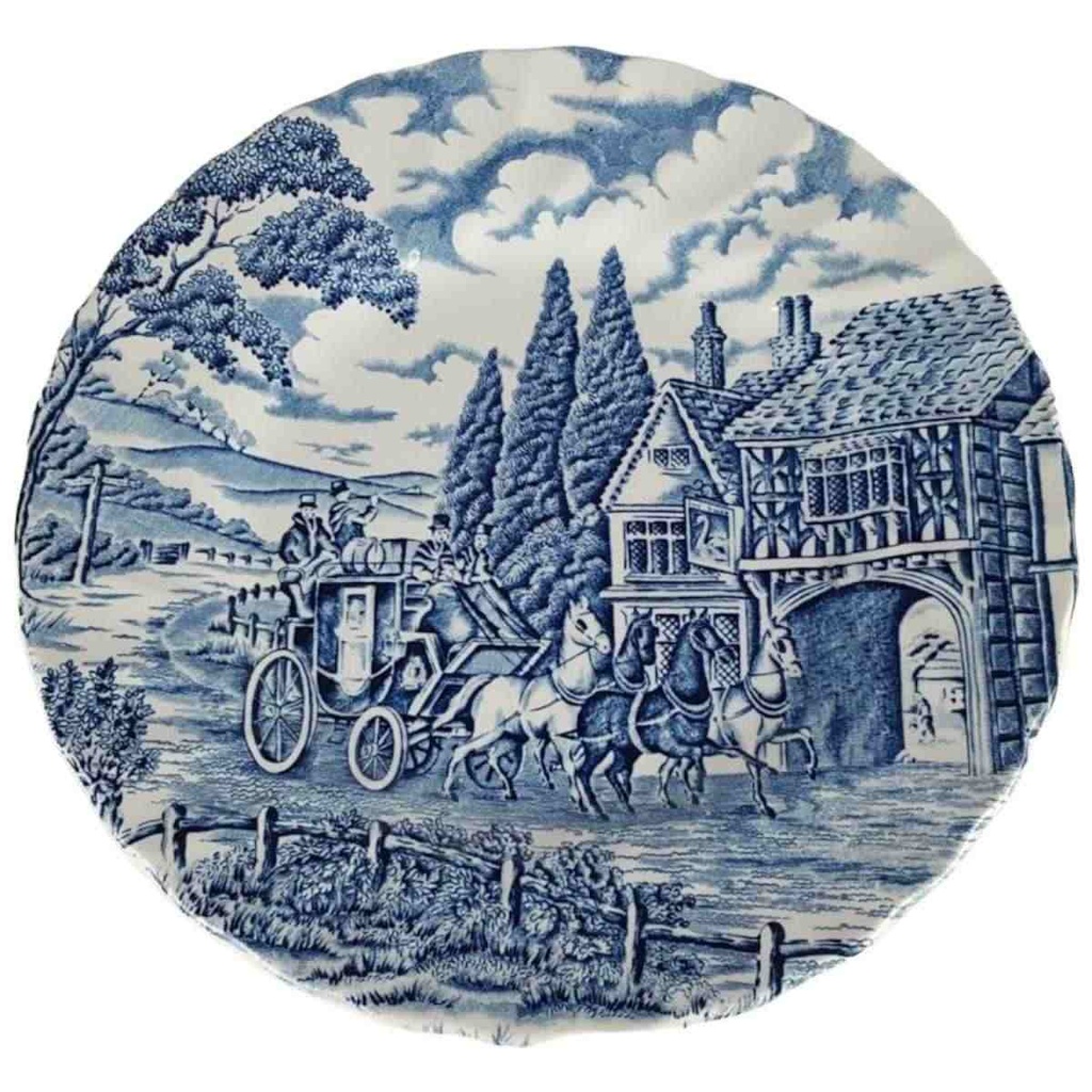 [458138495] Kuchenteller 19,6 cm Myott Royal Mail Blau gebraucht - gut