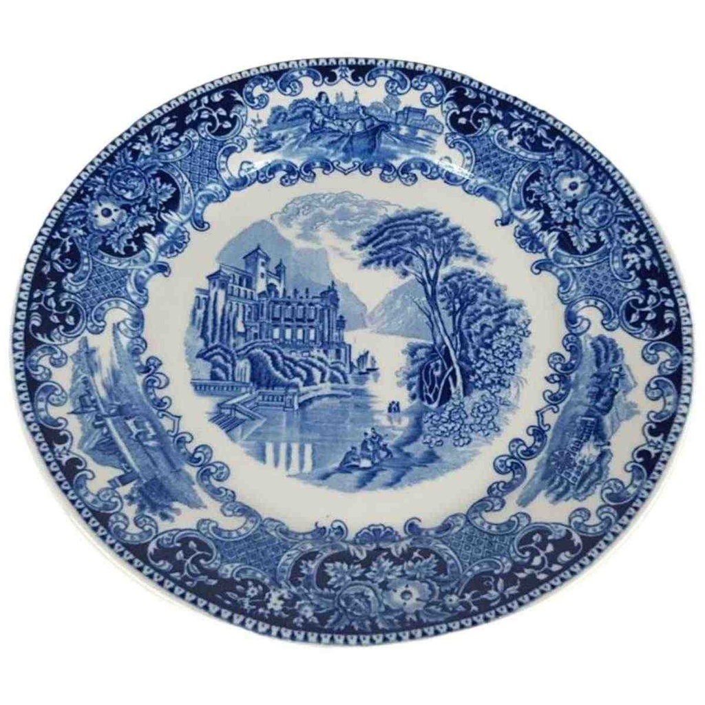 [458138497] Speiseteller Essteller 23,5 cm Petrus Regout Castillo Blau gebraucht - gut