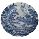 Speiseteller Essteller groß 26 cm English Style Blau gebraucht - gut