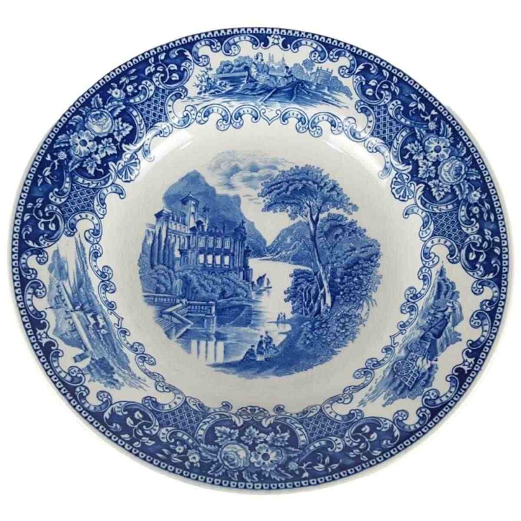 [458138506] Suppenteller 23,7 cm Royal Sphinx Maastricht Old England Blau gebraucht - akzeptabel