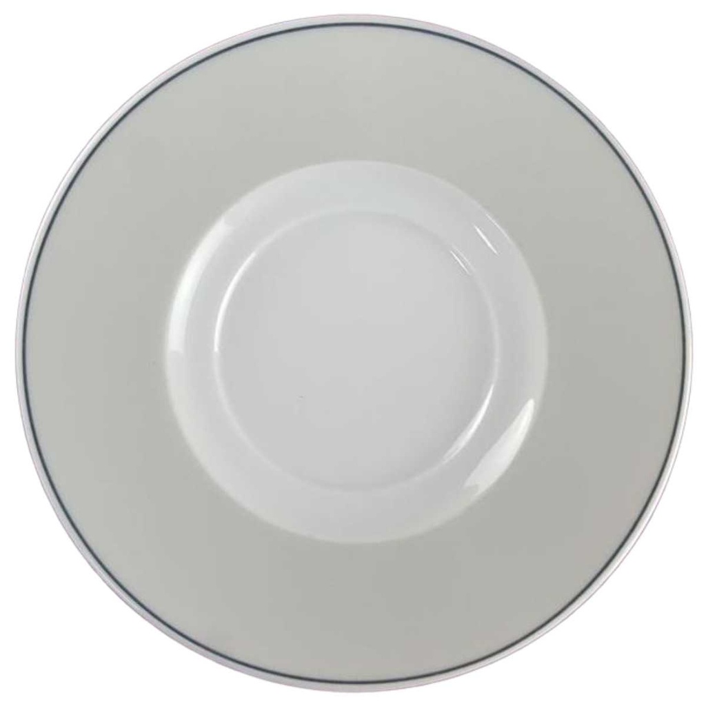 [458138522] Untertasse für Kaffee 15 cm TCM Tchibo blau grau Rautendekor gebraucht - akzeptabel