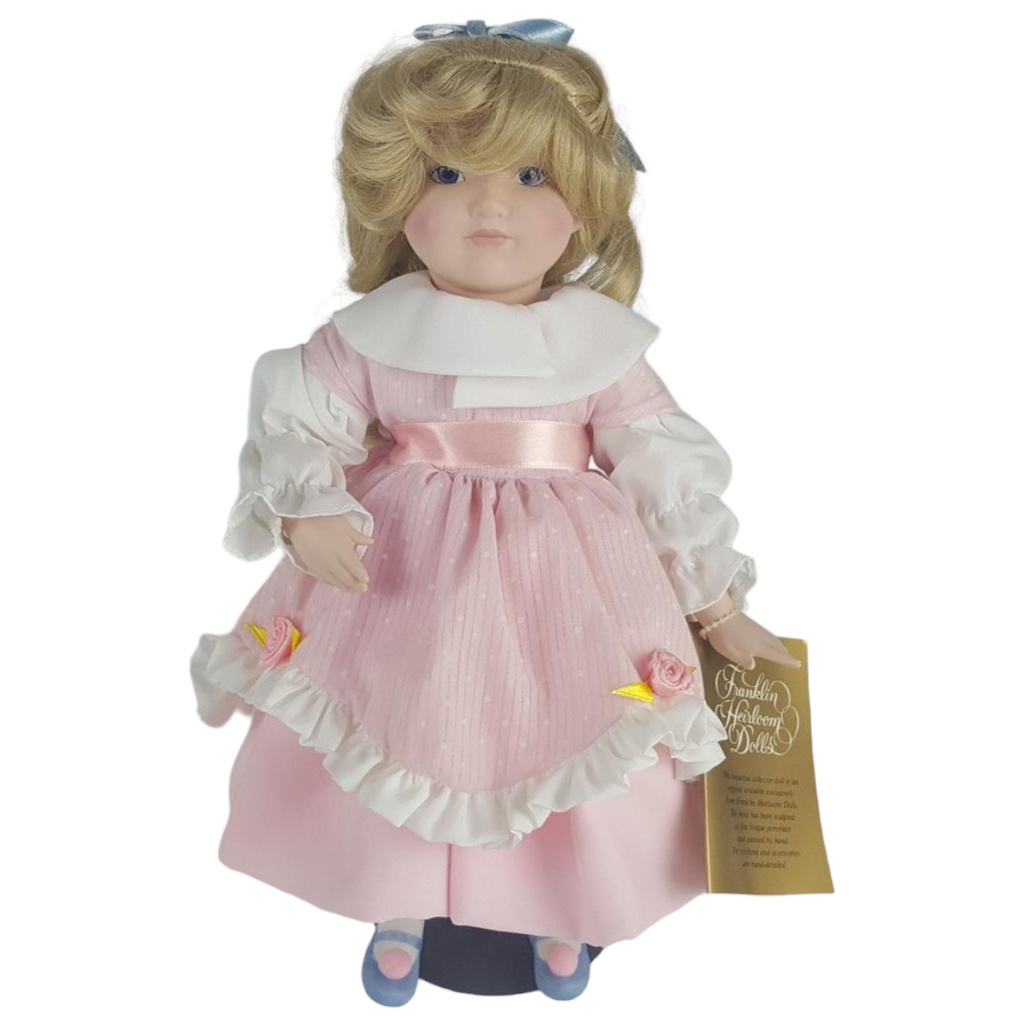 Franklin Heirloom Dolls 1984 Porzellanpuppe das Mädchen H 30 cm