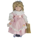 Franklin Heirloom Dolls 1984 Porzellanpuppe das Mädchen H 30 cm