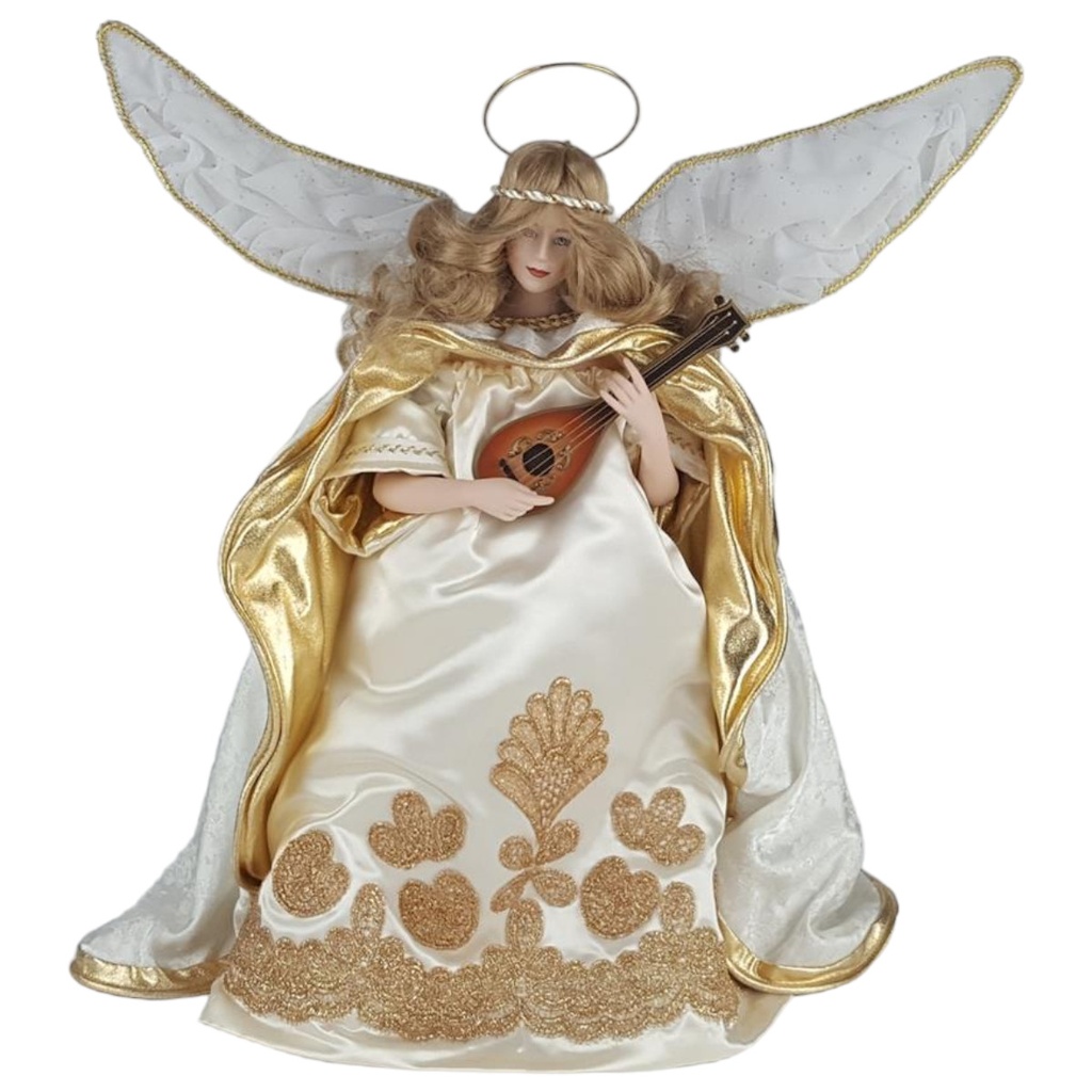 Franklin Heirloom Dolls 1986 Porzellanpuppe Angel H 43 cm
