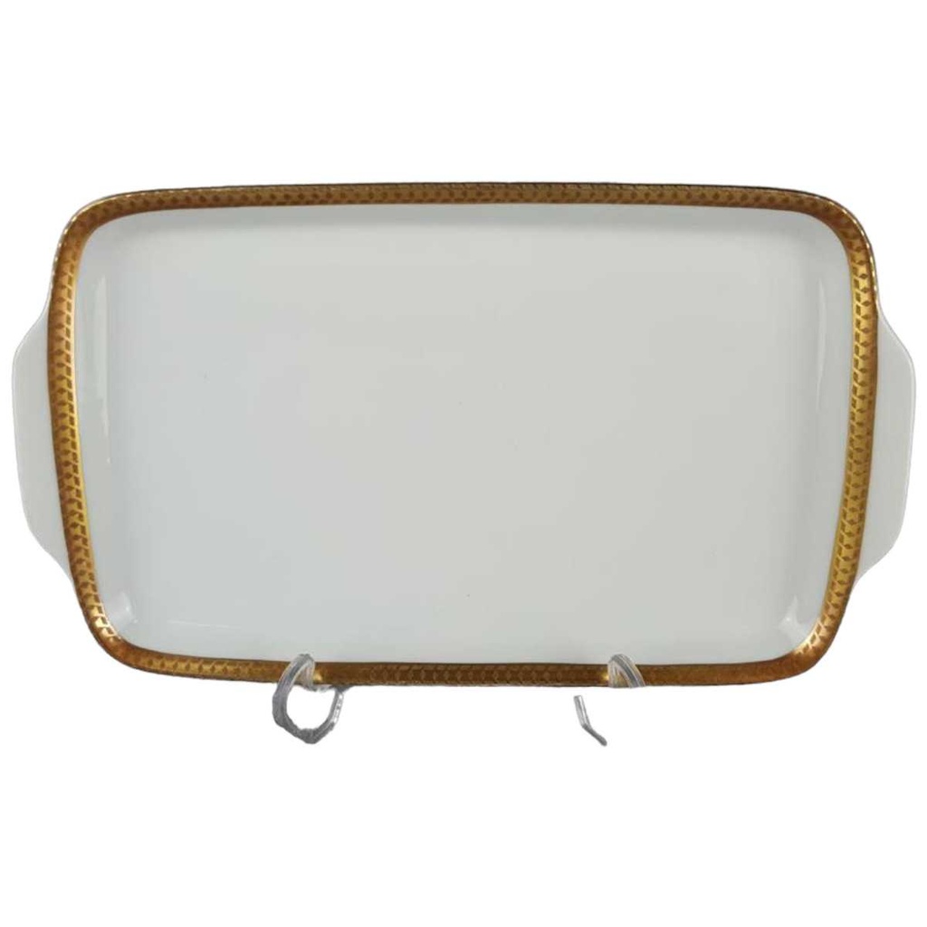 [458138585] Servierplatte Serviertablett 23,6x14 cm Thomas Porzellan Weiß gebraucht - akzeptabel