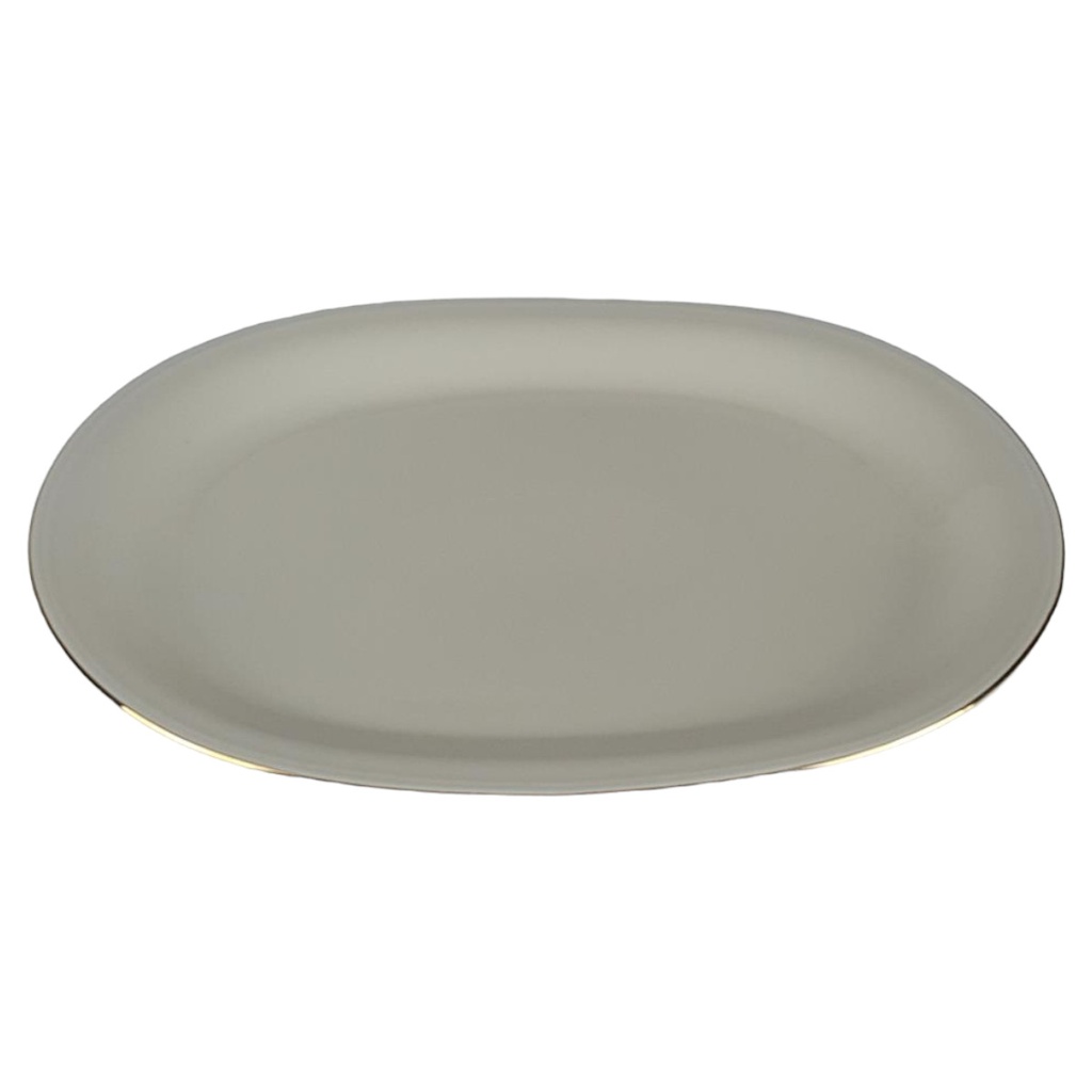 [458138602] Edelstein Goldrand Beilagenplatte Fleischplatte groß 38,5x27,7 cm