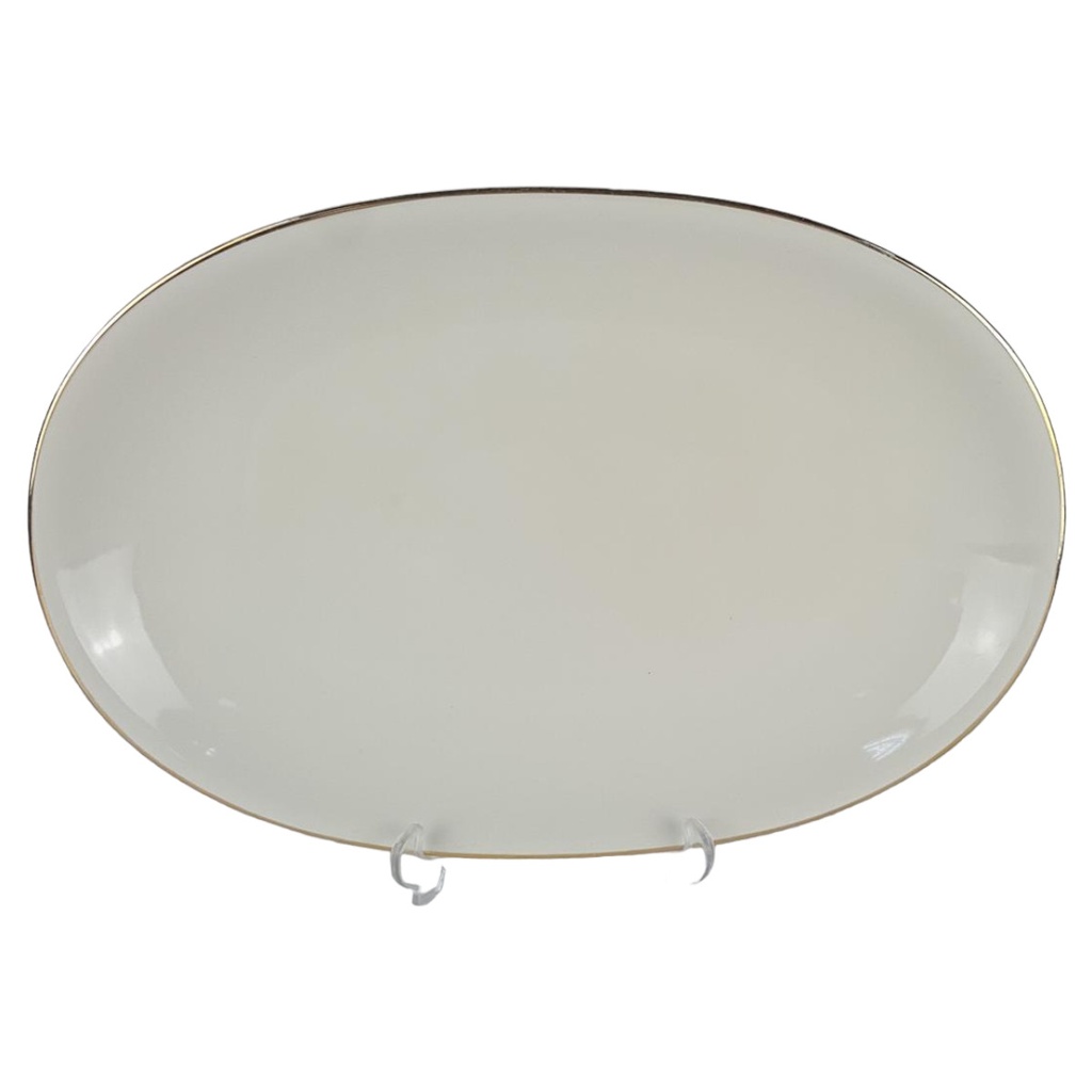 [458138614] Scherzer Bavaria Goldrand Beilagenplatte Fleischplatte 33,5x22,6 cm