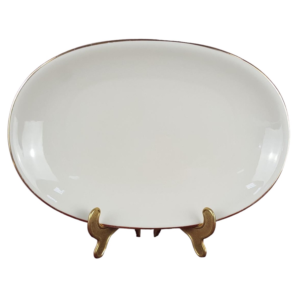 [458138619] Zeh Scherzer Bavaria Goldrand Beilagenplatte Fleischplatte 33x22,2 cm